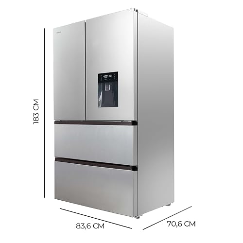 Réfrigérateur à Double Porte en Inox avec Distributeur d'Eau de 510 L Bolero CoolMarket FD 510 WD Inox E. NoFrost Total, 02463 – Image 11