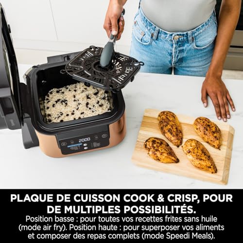 Speedi 10-en-1 Autocuiseur rapide, Air Fryer, Noir et Cuivre ON400EUCP – Image 4