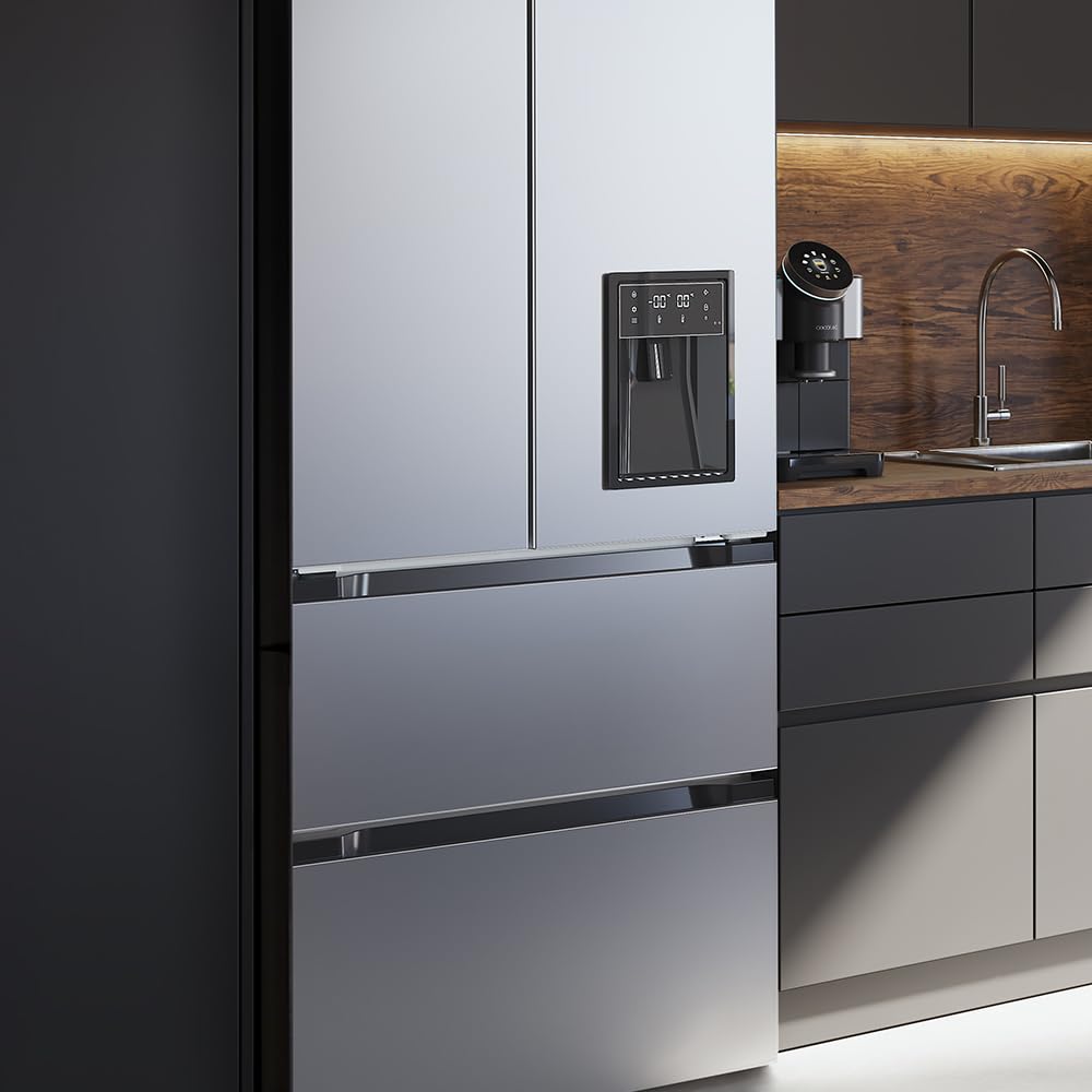 Réfrigérateur à Double Porte en Inox avec Distributeur d'Eau de 510 L Bolero CoolMarket FD 510 WD Inox E. NoFrost Total, 02463 – Image 5