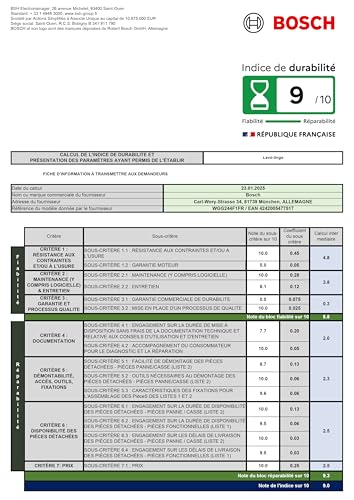 WGG244F1FR, Série 6, Lave-linge Pose-libre, Blanc – Image 3
