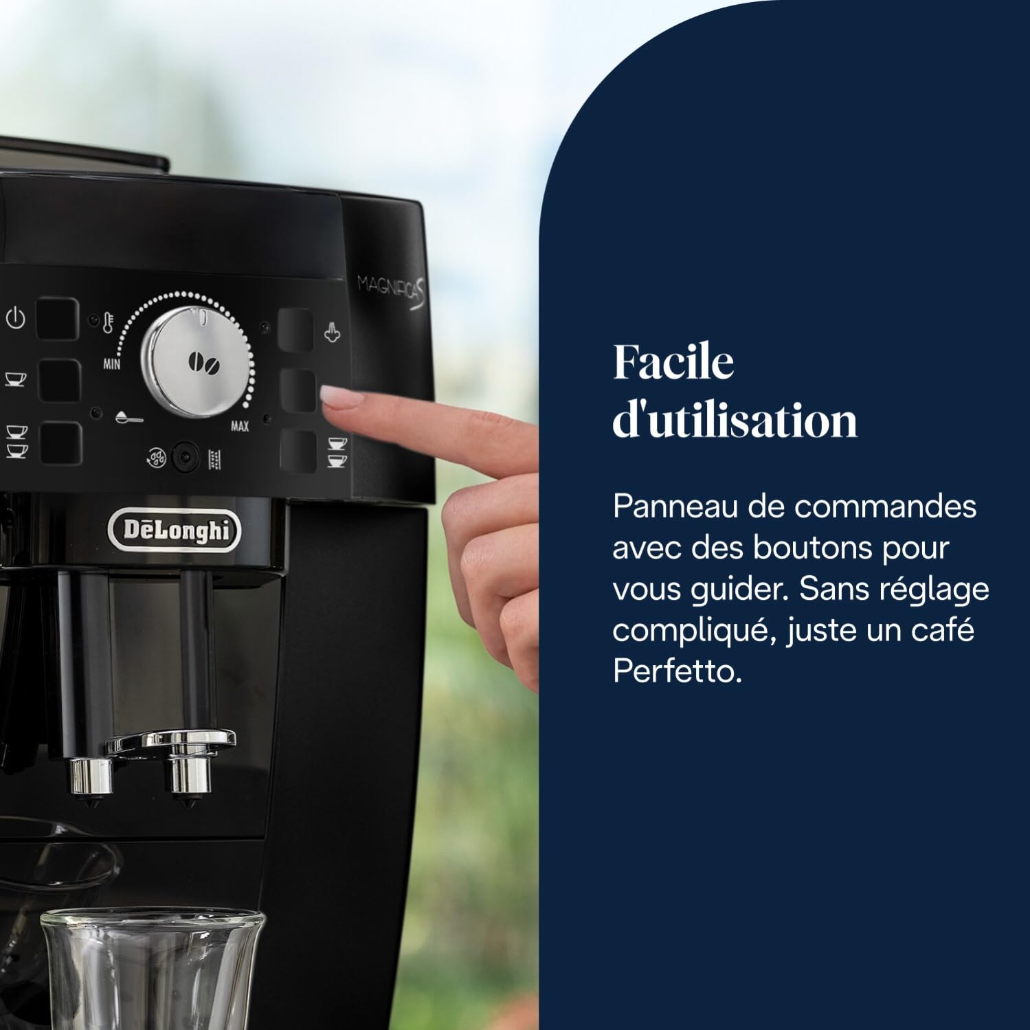 Machine à Café Automatique avec Mousseur à Lait Manuel, Noir (ECAM11.112.B) – Image 5