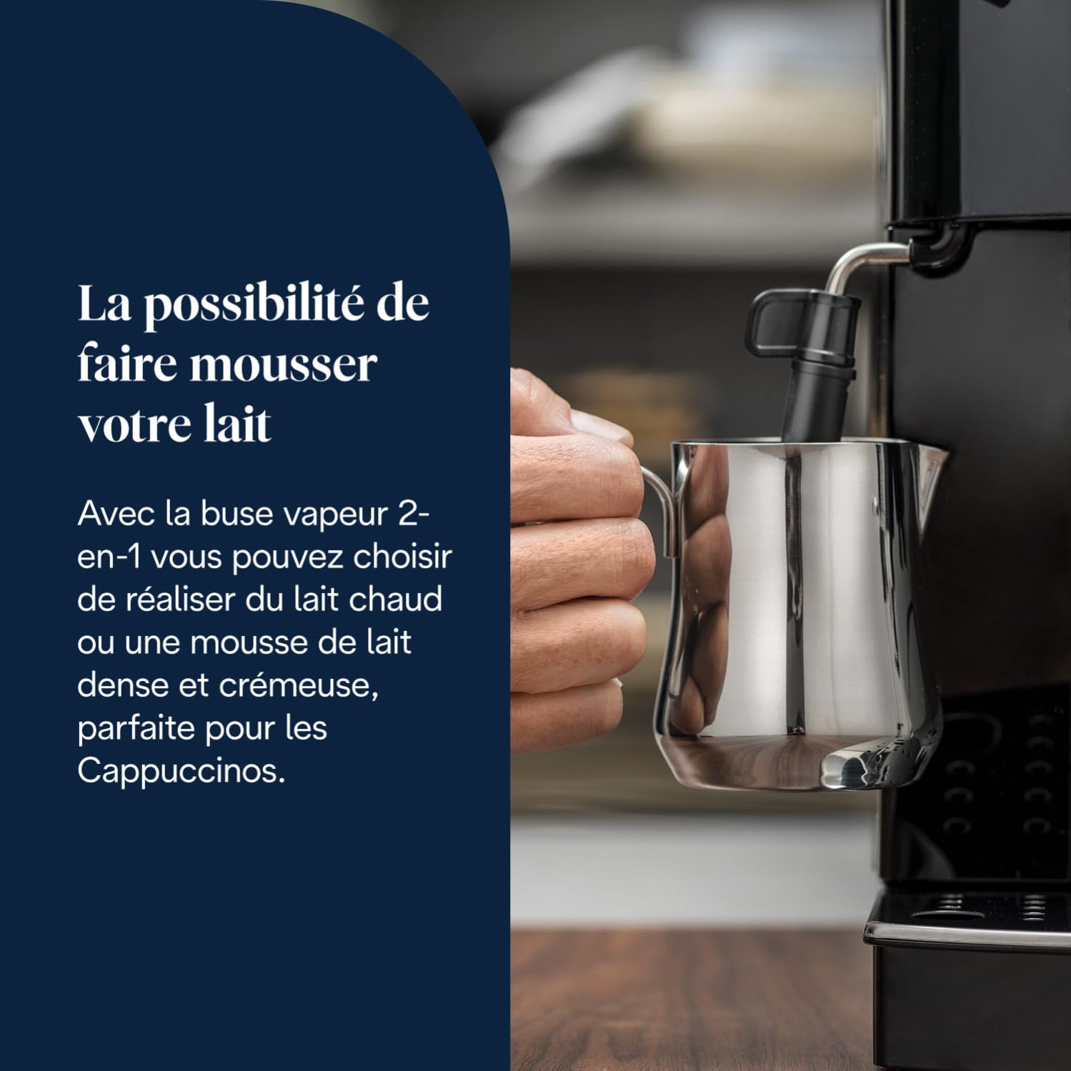 Machine à Café Automatique avec Mousseur à Lait Manuel, Noir (ECAM11.112.B) – Image 4