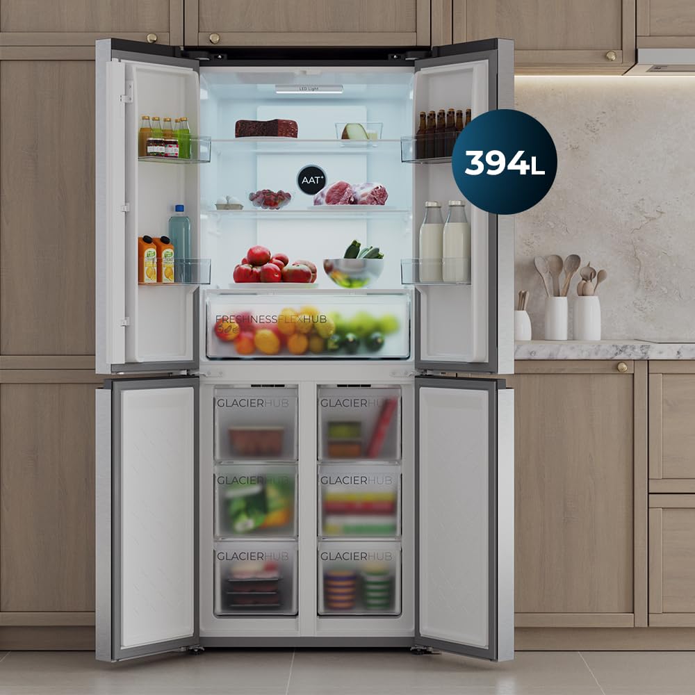 Réfrigérateur 4 Portes Total No Frost Bolero CoolMarket 4D 394 Inox E,394 Litres – Image 10