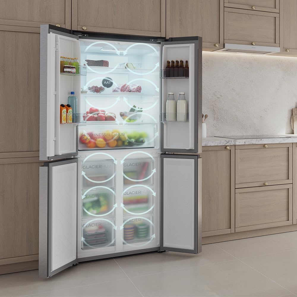 Réfrigérateur 4 Portes Total No Frost Bolero CoolMarket 4D 394 Inox E,394 Litres – Image 9