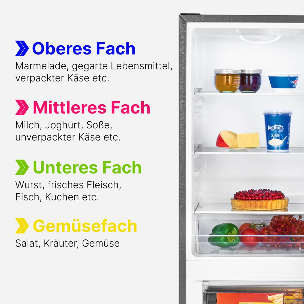 Réfrigérateur et congélateur 175L inox KG322-1-inox, Capacité nette : 175 litres, Contrôle de la température en continu – Image 4