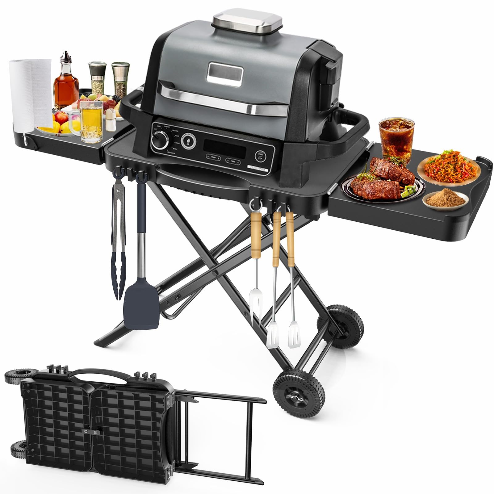 Chariot de table portable d'extérieur pour barbecue Woodfire (série OG701 OG850 OG951)