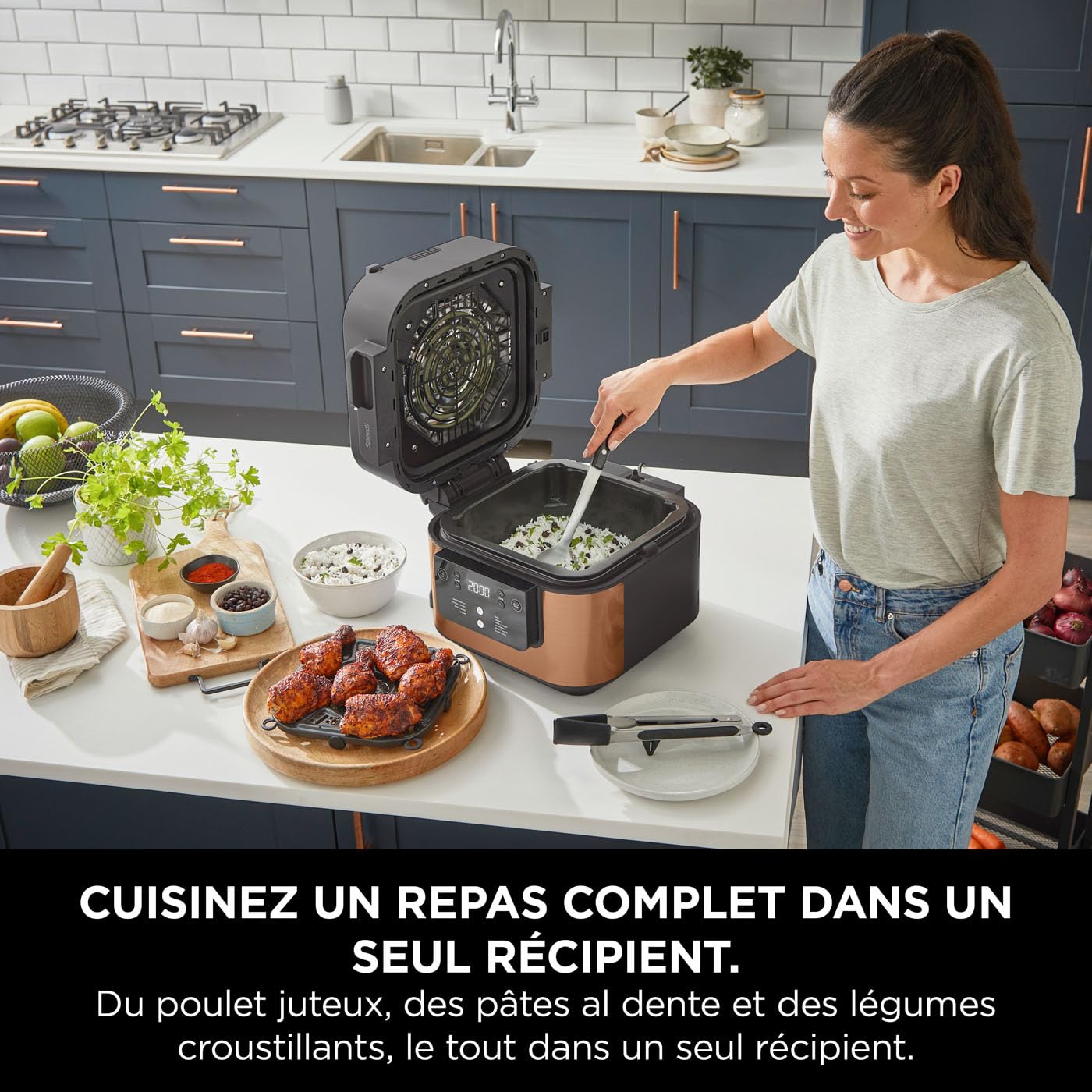 Speedi 10-en-1 Autocuiseur rapide, Air Fryer, Noir et Cuivre ON400EUCP – Image 12