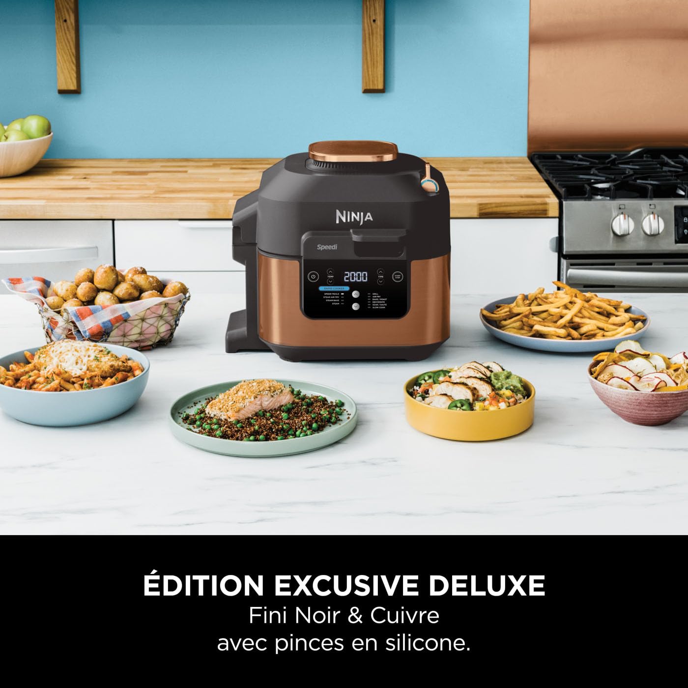 Speedi 10-en-1 Autocuiseur rapide, Air Fryer, Noir et Cuivre ON400EUCP – Image 14