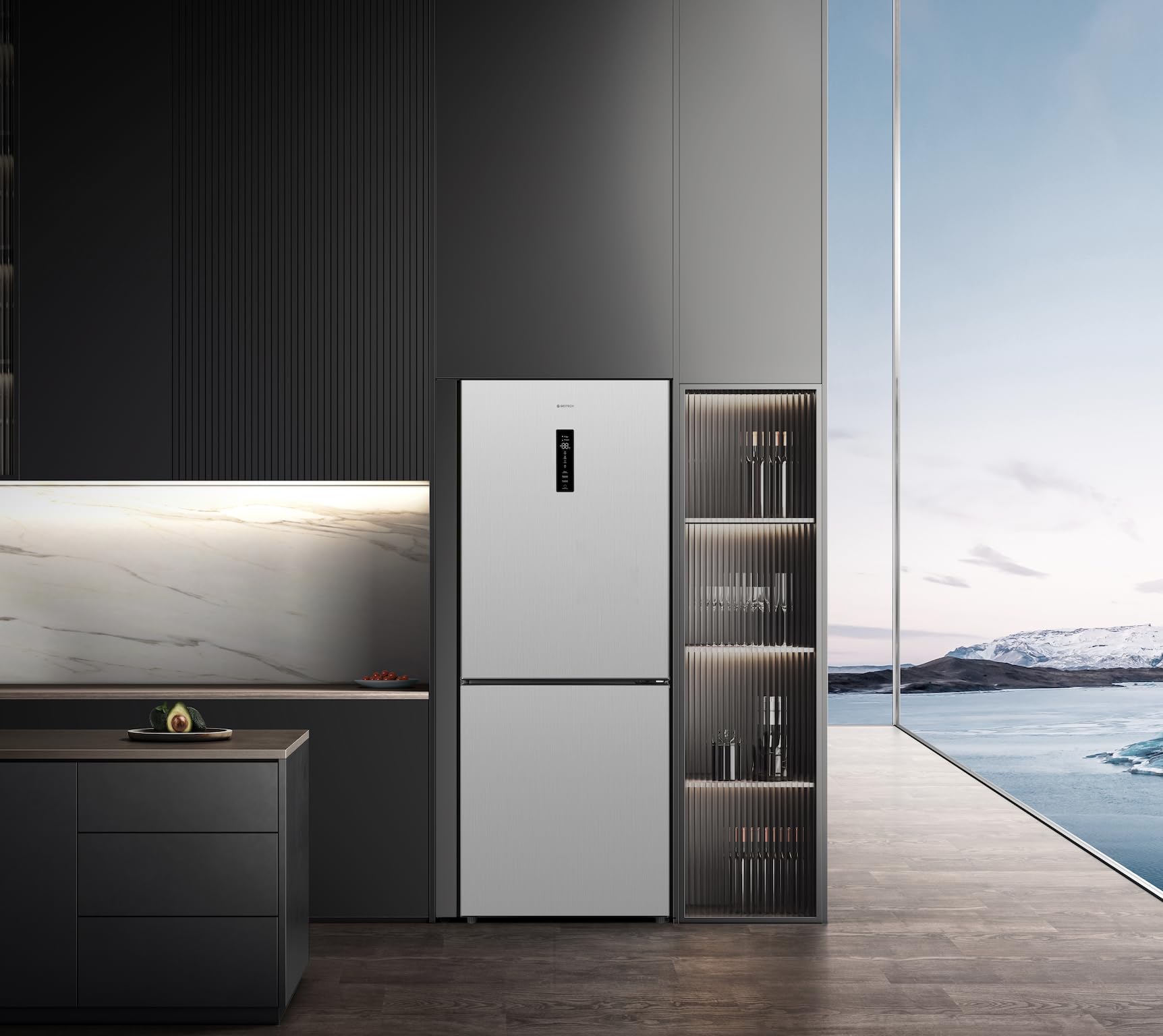 Réfrigérateur GCB417NFIX 417L Grande largeur 70cm - congélateur bas - No Frost - Inox – Image 7