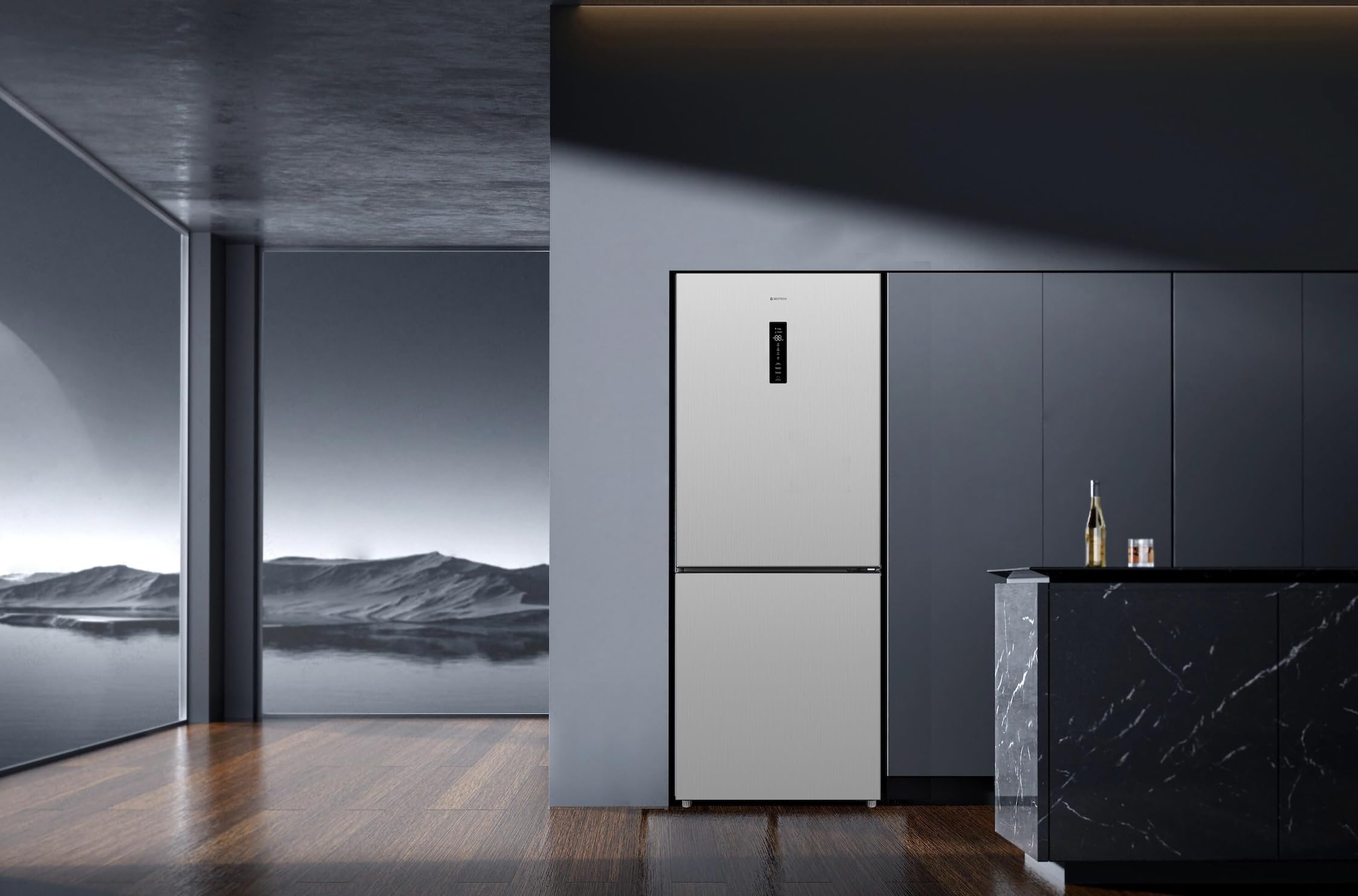 Réfrigérateur GCB417NFIX 417L Grande largeur 70cm - congélateur bas - No Frost - Inox – Image 2