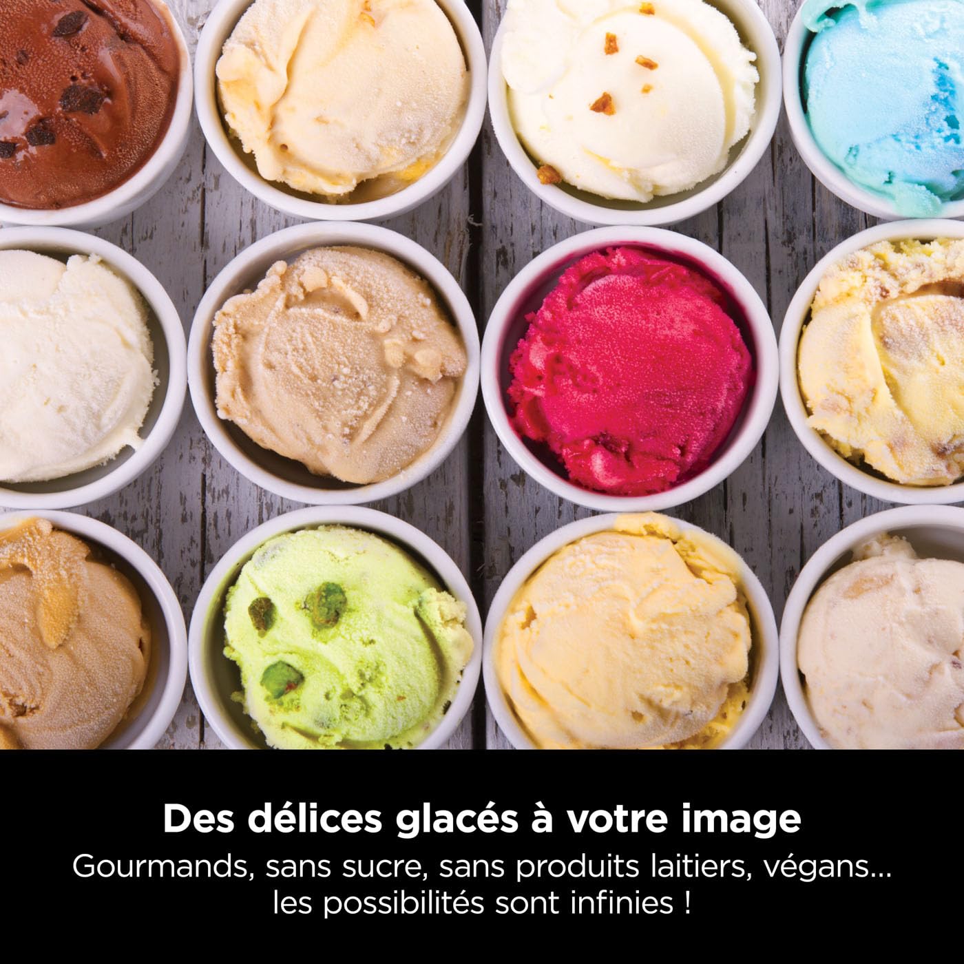 Creami Machine a glace et Sorbetière, 7 programmes, Noir/Cuivre NC300EUCP – Image 7