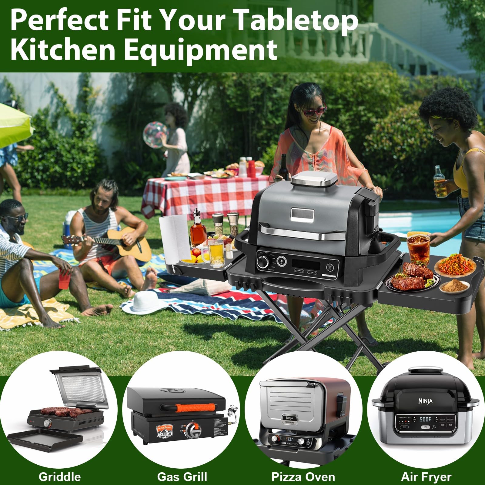 Chariot de table portable d'extérieur pour barbecue Woodfire (série OG701 OG850 OG951) – Image 5