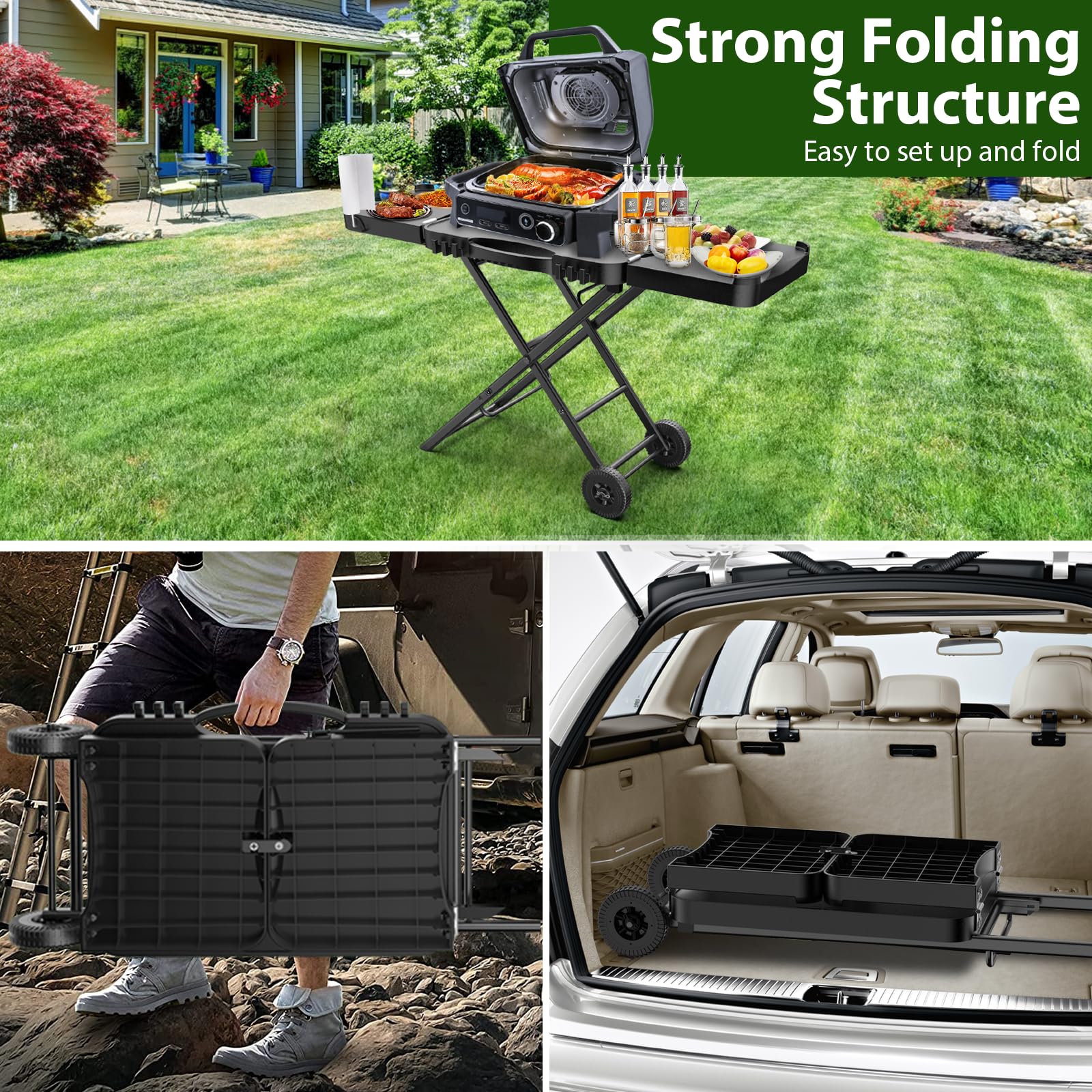 Chariot de table portable d'extérieur pour barbecue Woodfire (série OG701 OG850 OG951) – Image 6